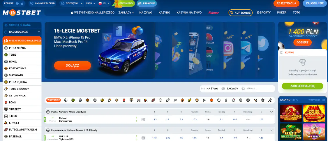 Kasyno Online i Zakłady Sportowe Mostbet w Polsce