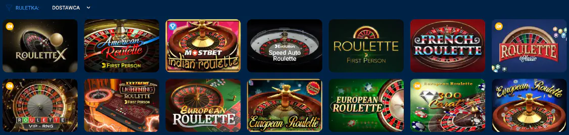 Ruletka w Mostbet Casino 
